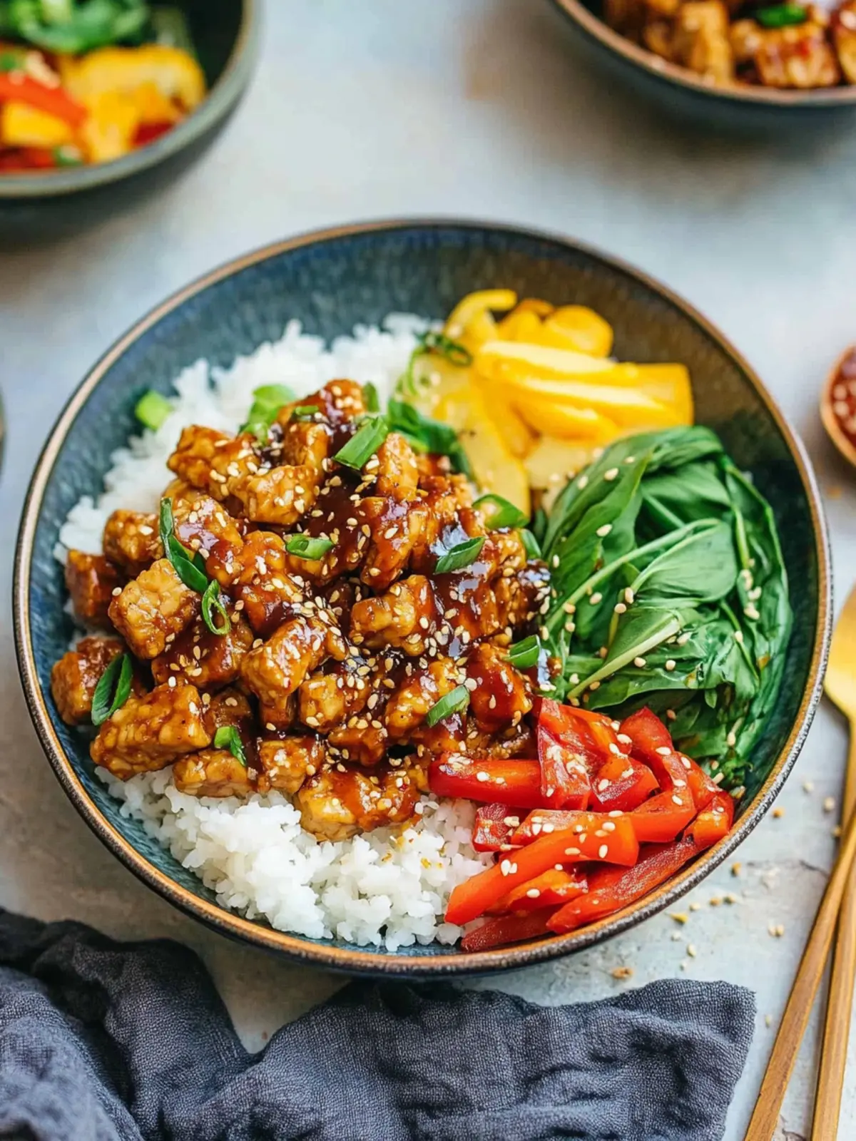 Savory Korean BBQ Tempeh Beef Bowls in Minutes 4 Korean BBQ Tempeh “Beef” Bowls