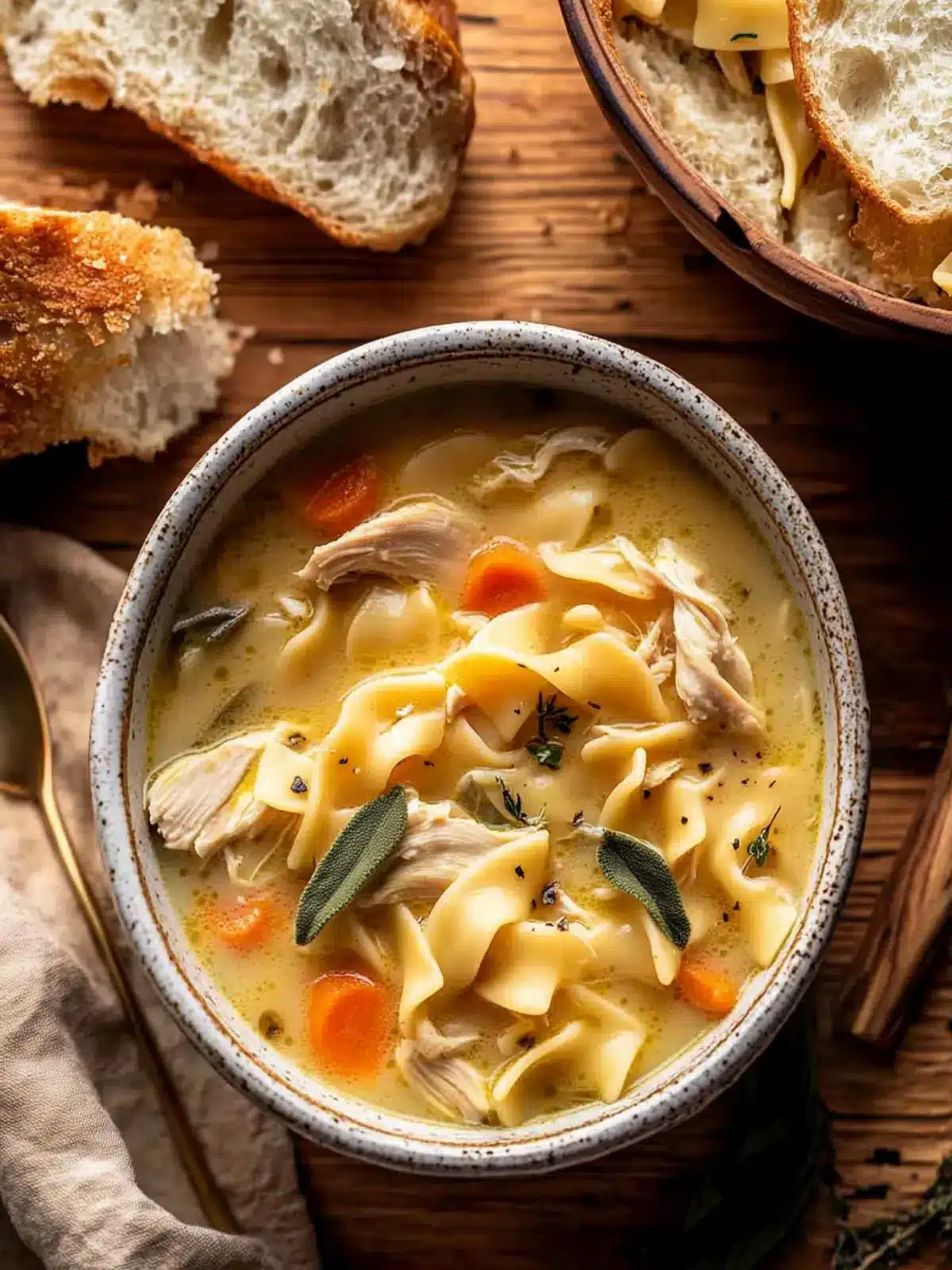 Comforting Creamy Homestyle Chicken Noodle Soup for Cozy Nights 4 Creamy Homestyle Chicken Noodle Soup