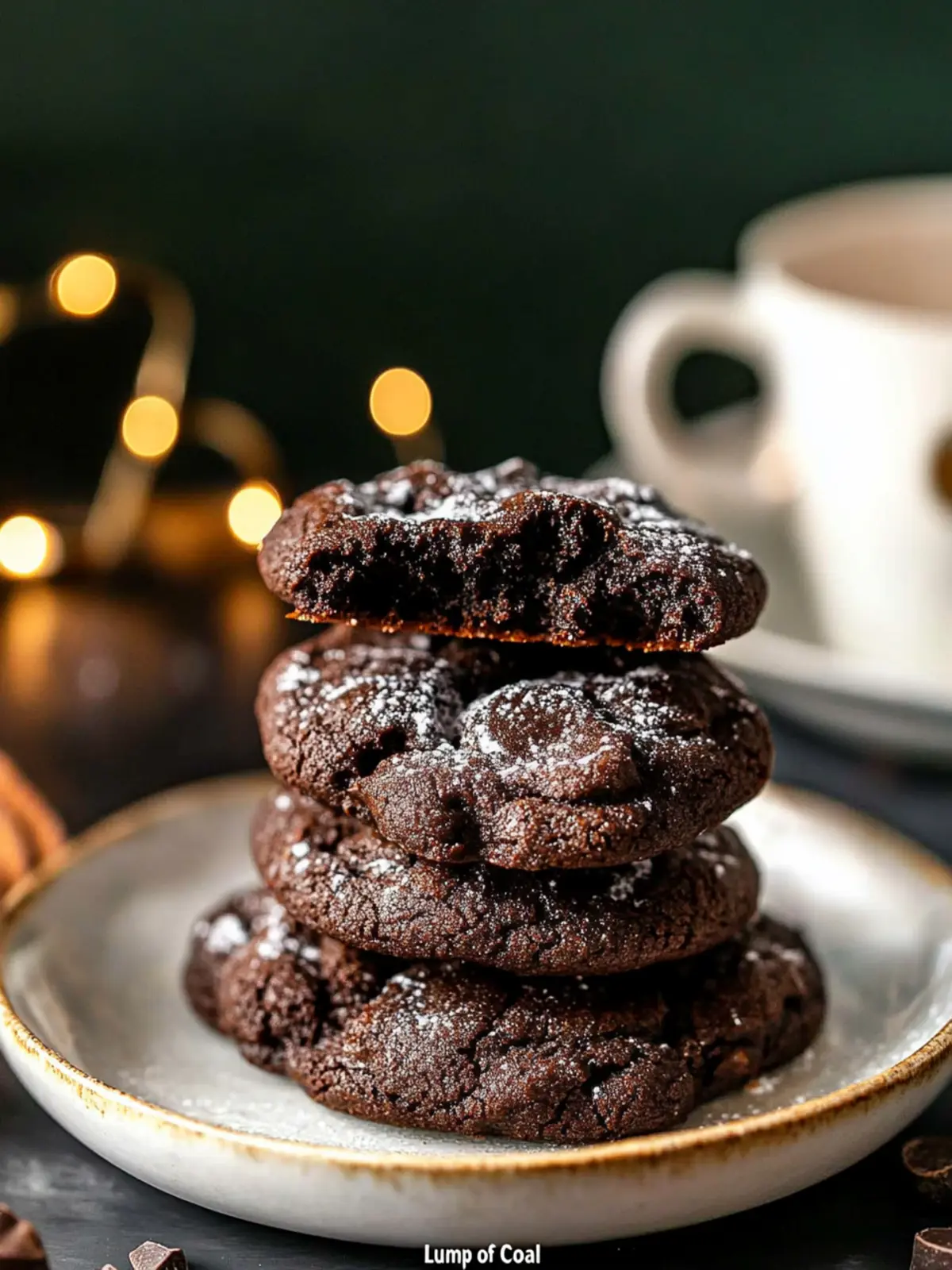 Lump of Coal Bittersweet Chocolate Cookies That Delight 4 “Lump of Coal” Bittersweet Chocolate Cookies