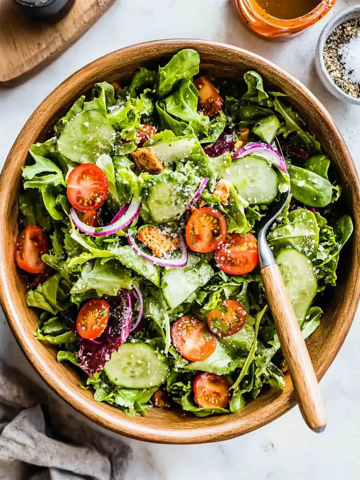 Everyday House Salad with Zesty Homemade Vinaigrette 4 Everyday House Salad