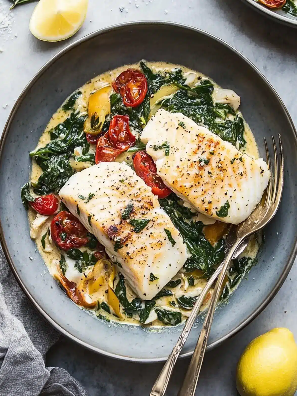 Delicious Fish Florentine with Creamy Spinach Bliss 3 Fish Florentine