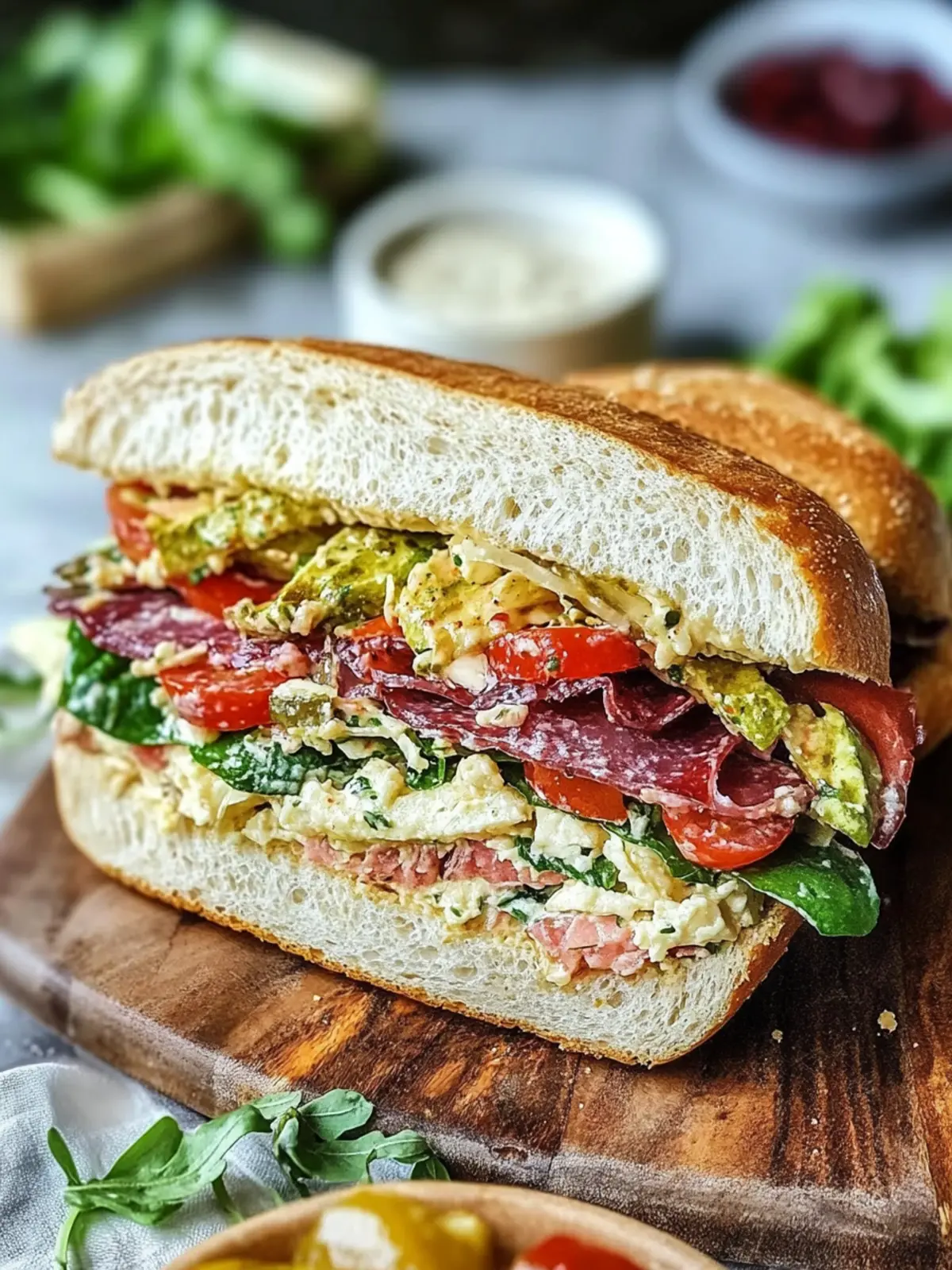 Savory Italian Grinder Salad Sandwich Your New Favorite Meal! 5 Savory Italian Grinder Salad Sandwich