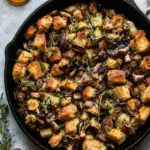 Crispy Wild Mushroom Stuffing in a Cast Iron Skillet Delight 4 Crispy Wild Mushroom Stuffing (in a Cast Iron Skillet!)