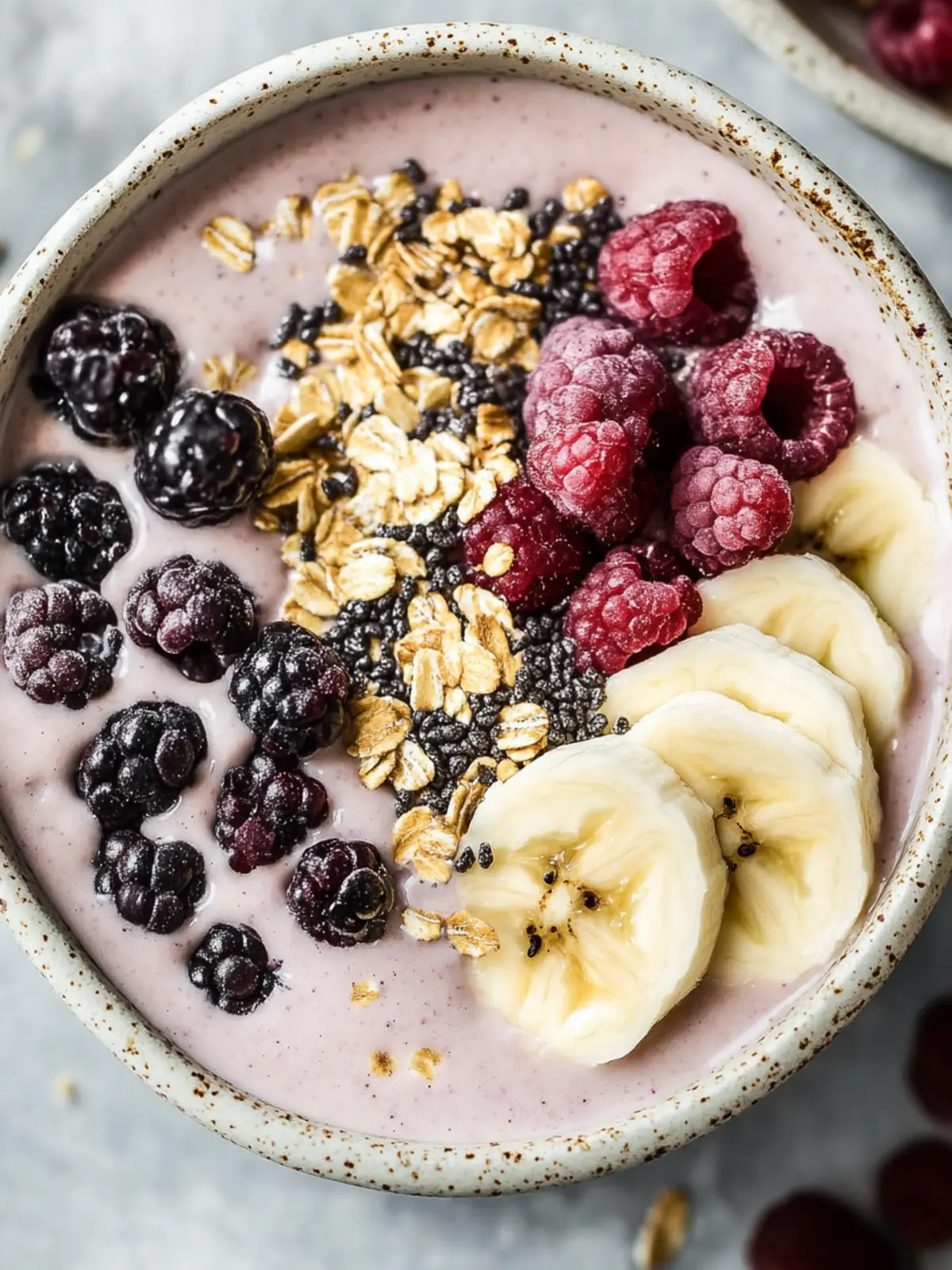 Creamy Banana Smoothie Bowl with Tahini Bliss 5 banana smoothie bowl