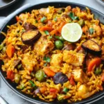 Vegan Paella Loaded with Flavor and Tofu Goodness 2 Vegan Paella