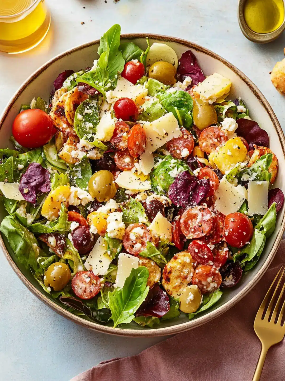 Delicious Pizza Salad with Creamy Parmesan Vinaigrette Twist 4 Pizza Salad with Creamy Parmesan Vinaigrette
