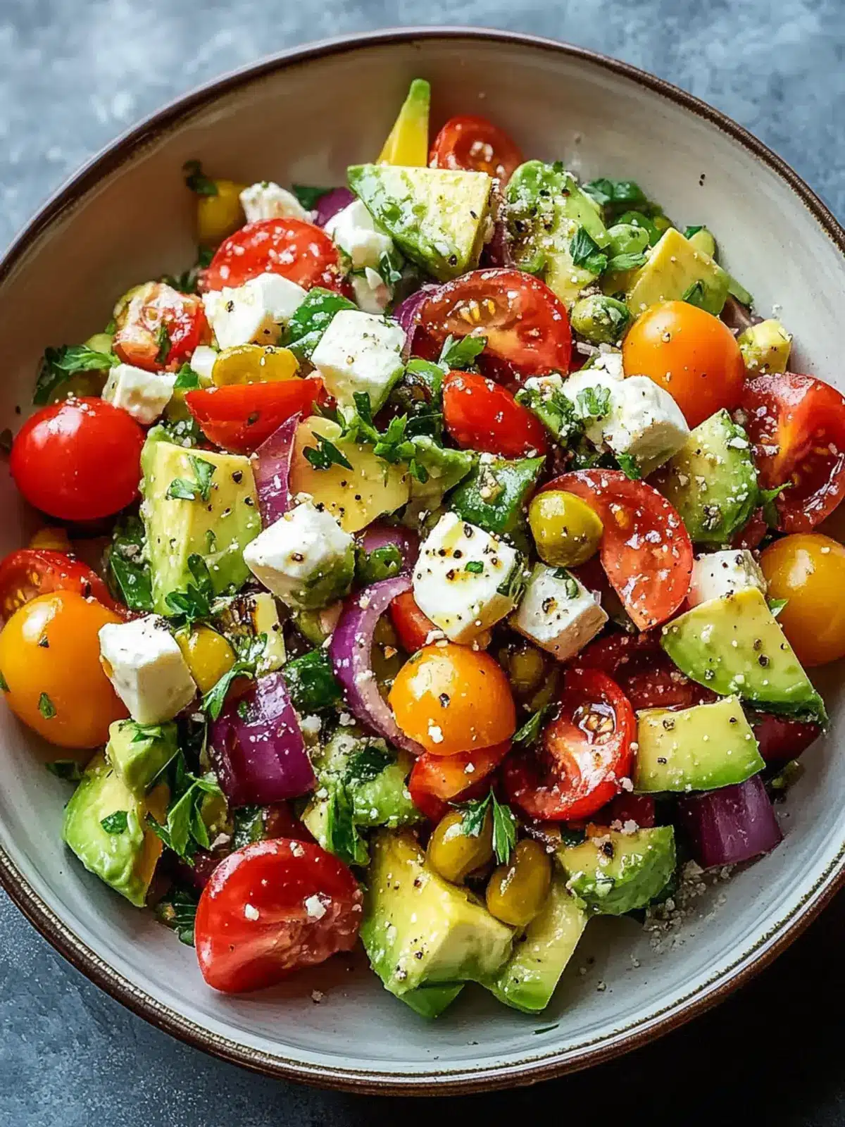Zesty Mediterranean Avocado Salad: Quick, Healthy & Delicious! 5 Zesty Mediterranean Avocado Salad