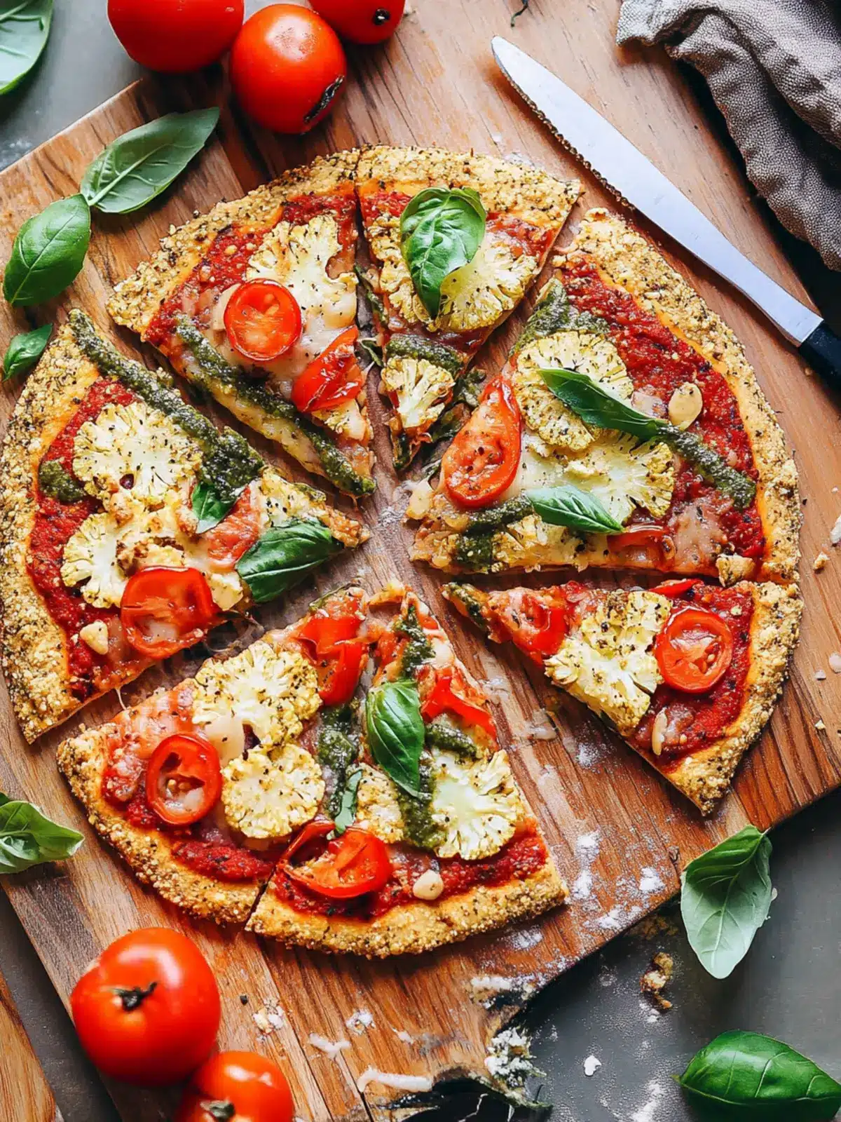 Irresistible Vegan Cauliflower Pizza Crust That's Easy to Make 3 Vegan Cauliflower Pizza Crust