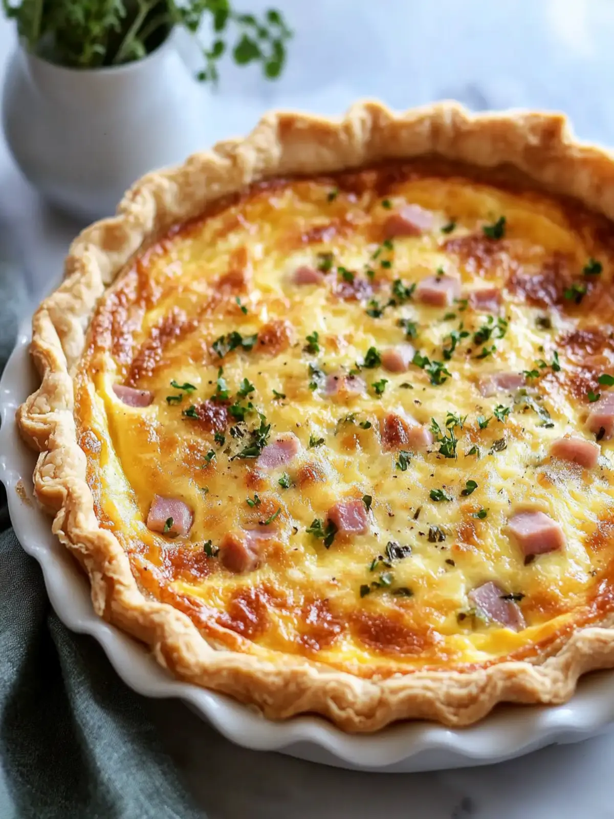 Quick Ham and Cheese Quiche: A Family Favorite in Minutes 4 Quick Ham and Cheese Quiche
