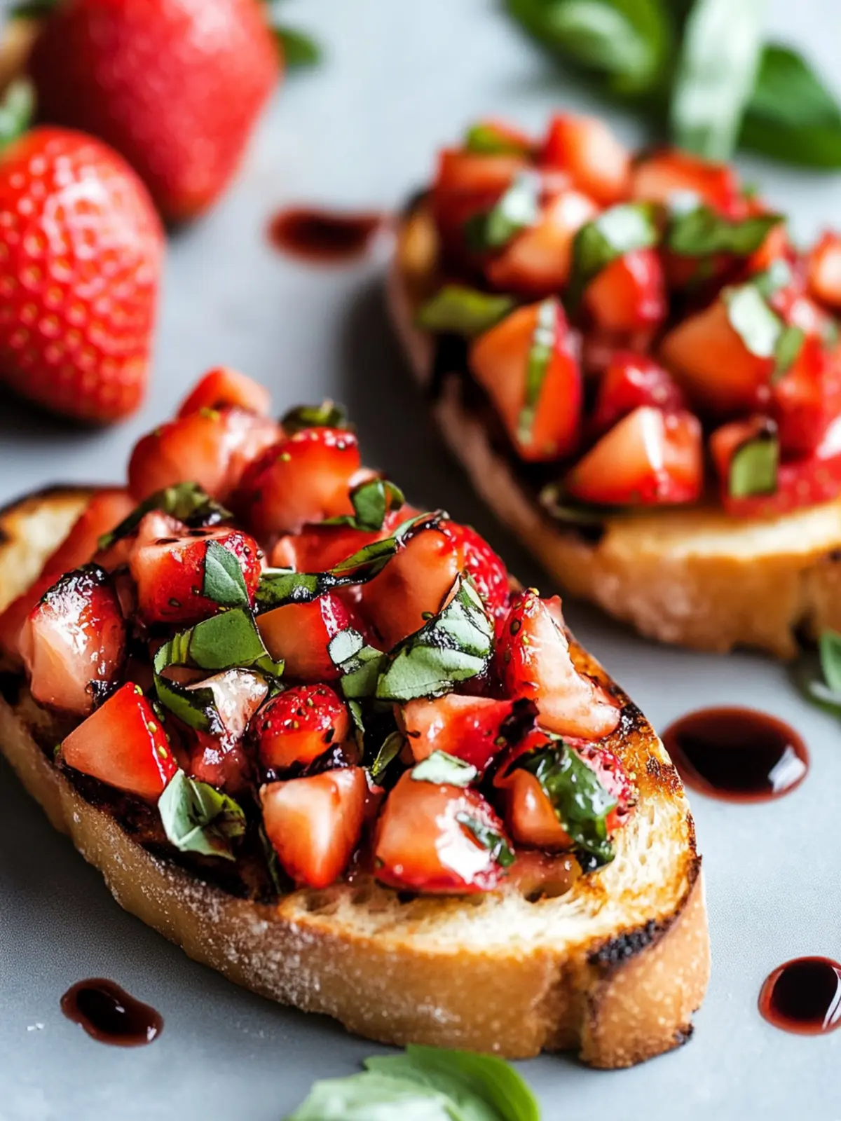 Irresistible Strawberry Bruschetta with a Basil Twist 2 Strawberry Bruschetta