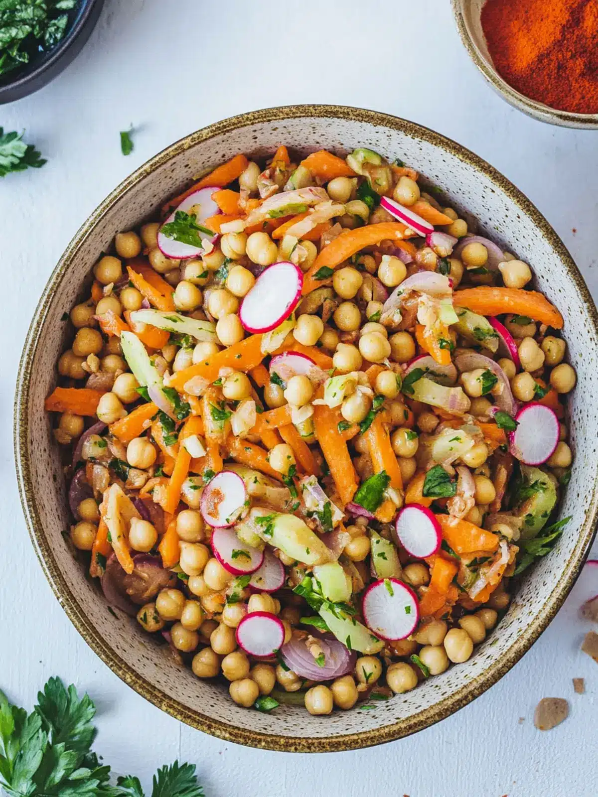 Chickpea, Carrot and Radish Salad: Fresh Flavor in Every Bite 3 Chickpea, Carrot and Radish Salad