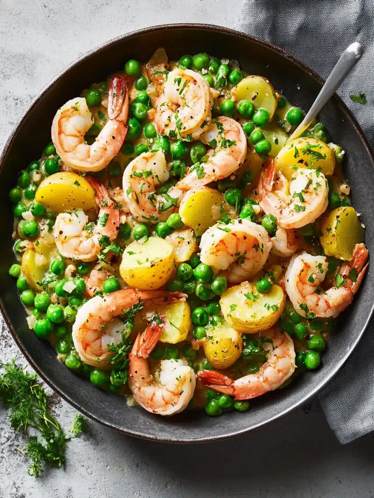 Buttery Shrimp with Peas and Potatoes for Cozy Nights 3 Buttery Shrimp with Peas and Potatoes