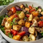 Warm Roasted Veggie Salad with Maple Dijon Vinaigrette Delight 4 Warm Roasted Veggie Salad with Maple Dijon Vinaigrette