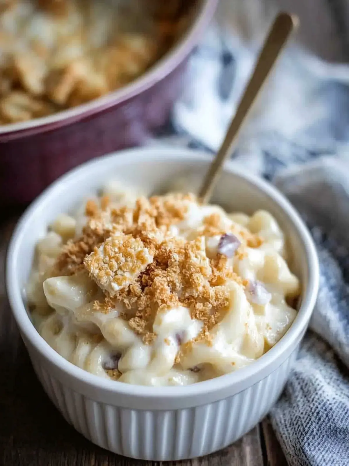 Creamy Brie Four Cheese Mac and Cheese with Buttery Ritz Crust 5 Creamy Brie Four Cheese Mac and Cheese with Buttery Ritz Crackers