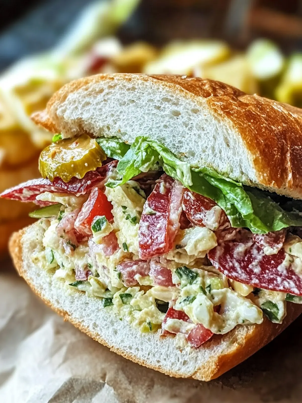 Savory Italian Grinder Salad Sandwich Your New Favorite Meal! 4 Savory Italian Grinder Salad Sandwich
