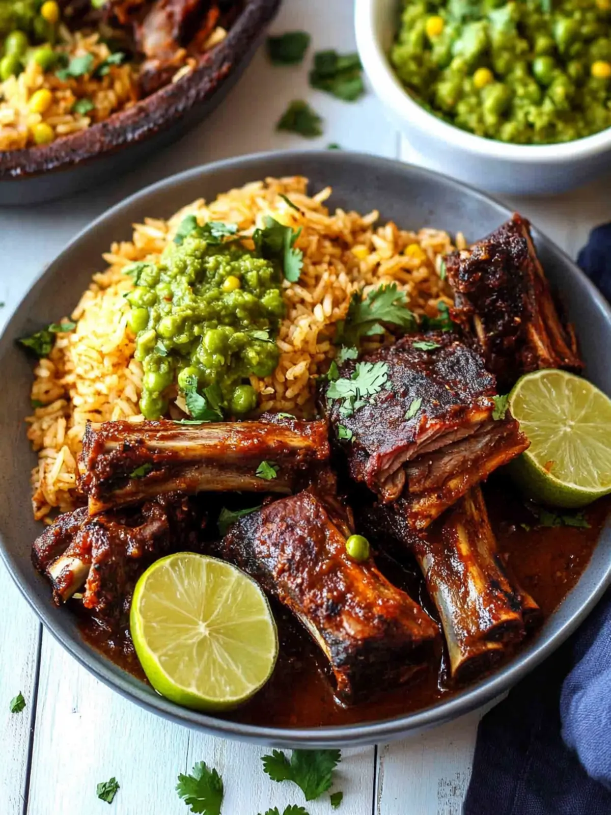 Fiery Fall Apart Mexican Beef Ribs with Zesty Green Rice 5 Fiery Fall Apart Mexican Beef Ribs with Green Mexican Rice