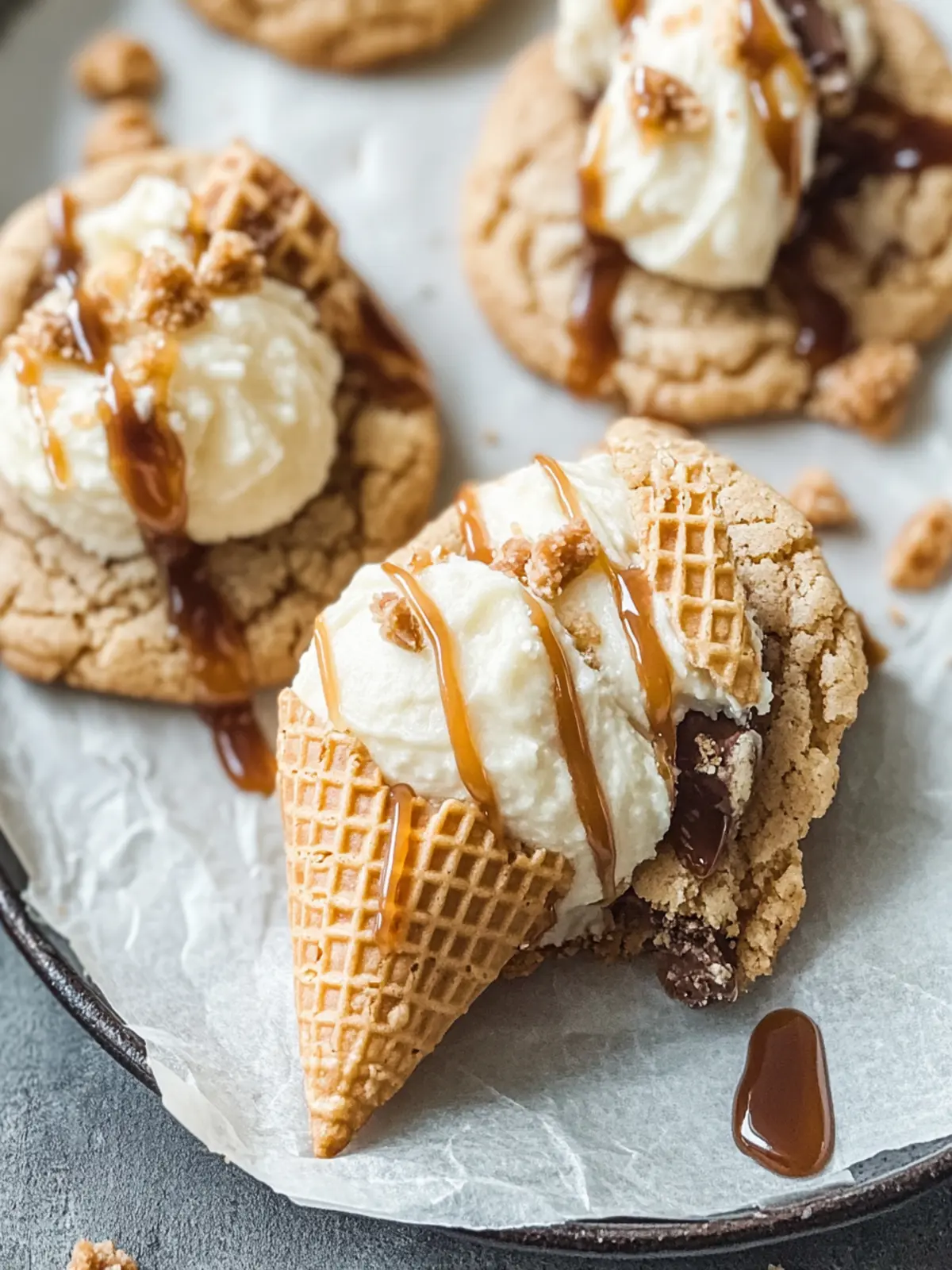 Caramel Cone Crunch Cookies That Will Leave You Craving More 4 Caramel Cone Crunch Cookies