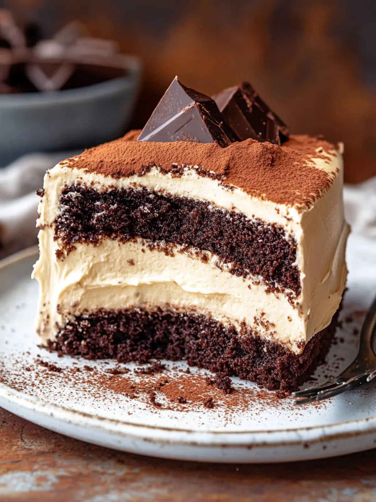 Decadent Chocolate Tiramisu Fudge Cake That Will Impress You 4 Chocolate Tiramisu Fudge Cake