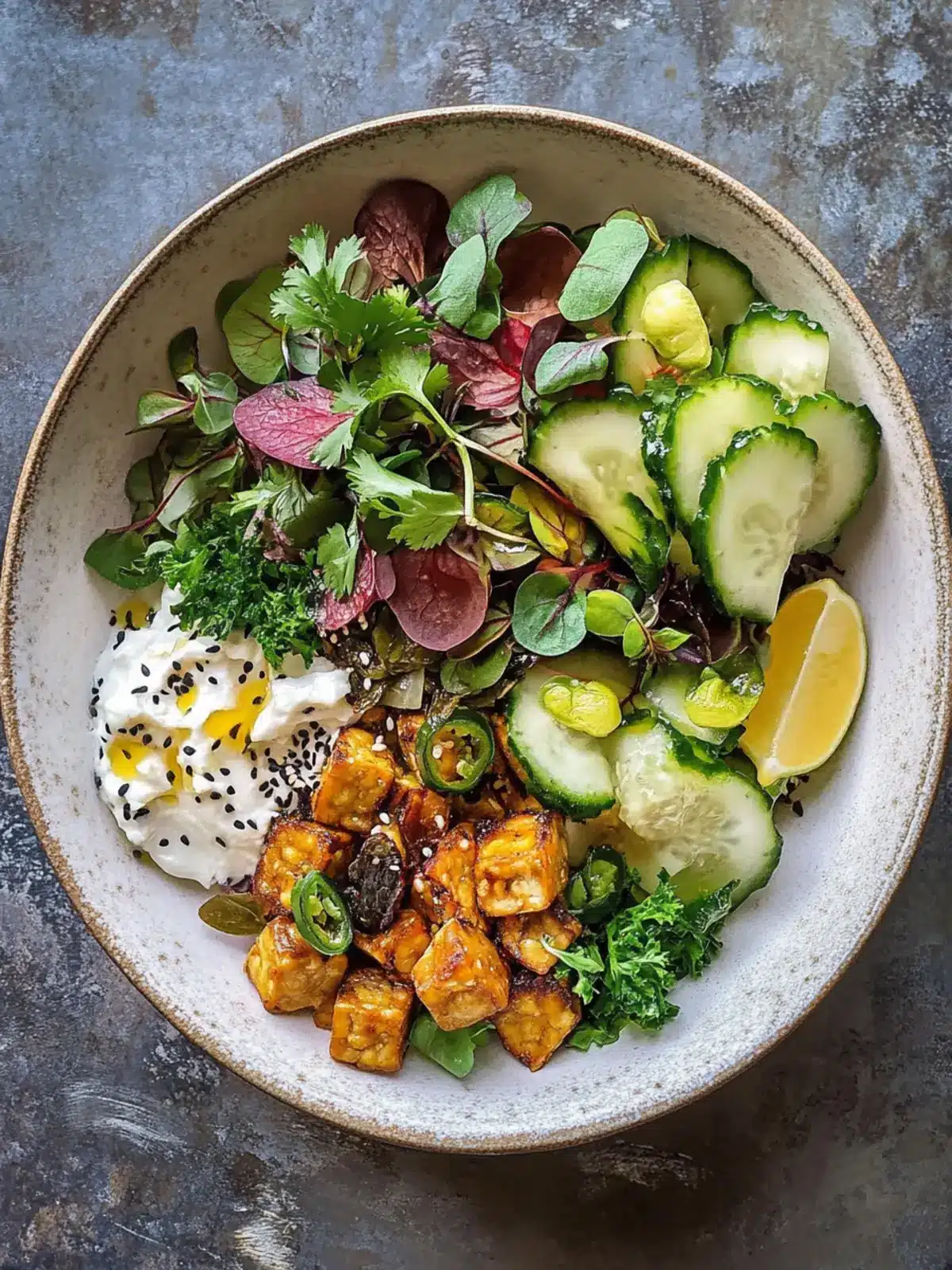 Savory Garden Tempeh Bowl for a Flavorful Home Feast 3 Garden Tempeh Bowl