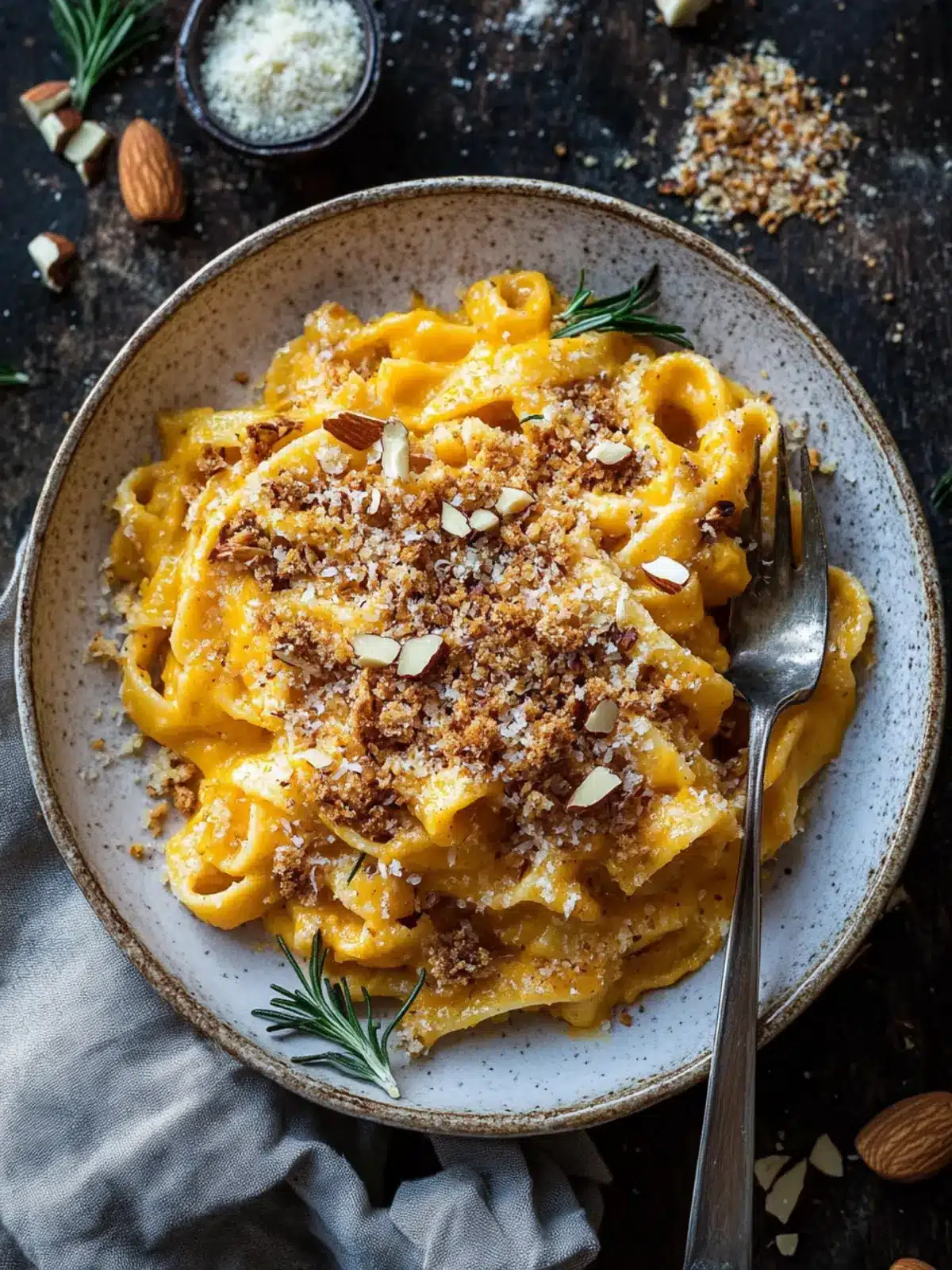 Creamy Pumpkin Pasta with Rosemary Almond Breadcrumbs Magic 5 Creamy Pumpkin Pasta with Rosemary Almond Breadcrumbs