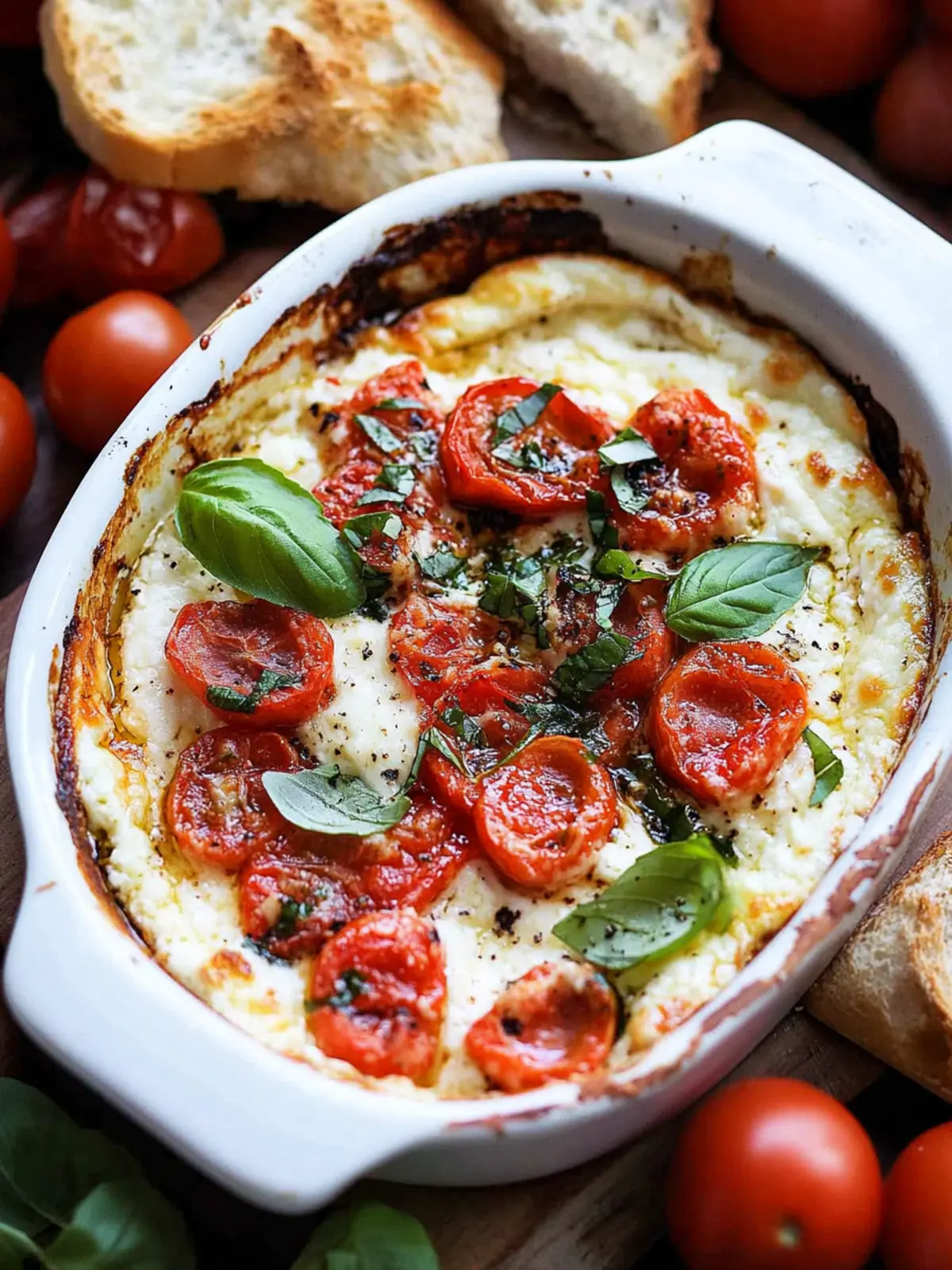 Irresistible Baked Goat Cheese Bruschetta Dip for Home Entertaining 2 Baked Goat Cheese Bruschetta Dip