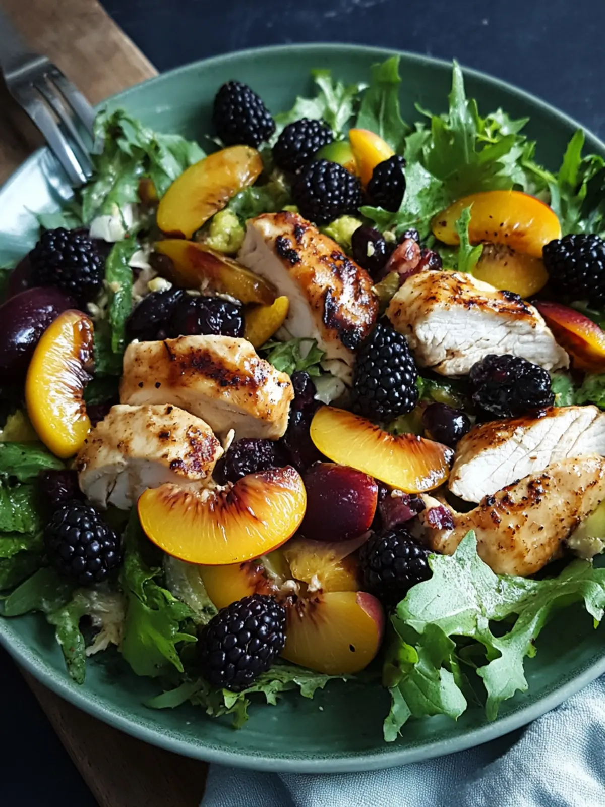 Charming Chicken, Nectarine and Blackberry Salad for Summer Bliss 4 Chicken, Nectarine and Blackberry Salad