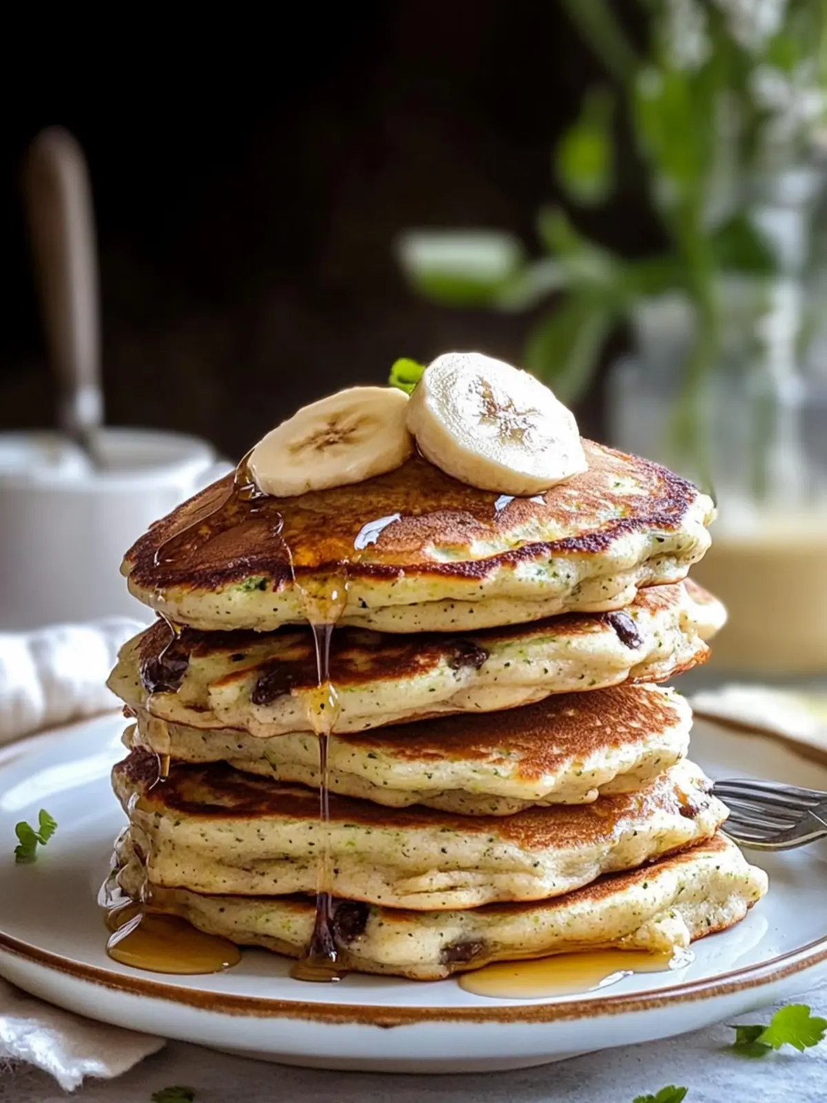 Moist Vegan Zucchini Bread Pancakes for a Cozy Breakfast 2 Vegan Zucchini Bread Pancakes