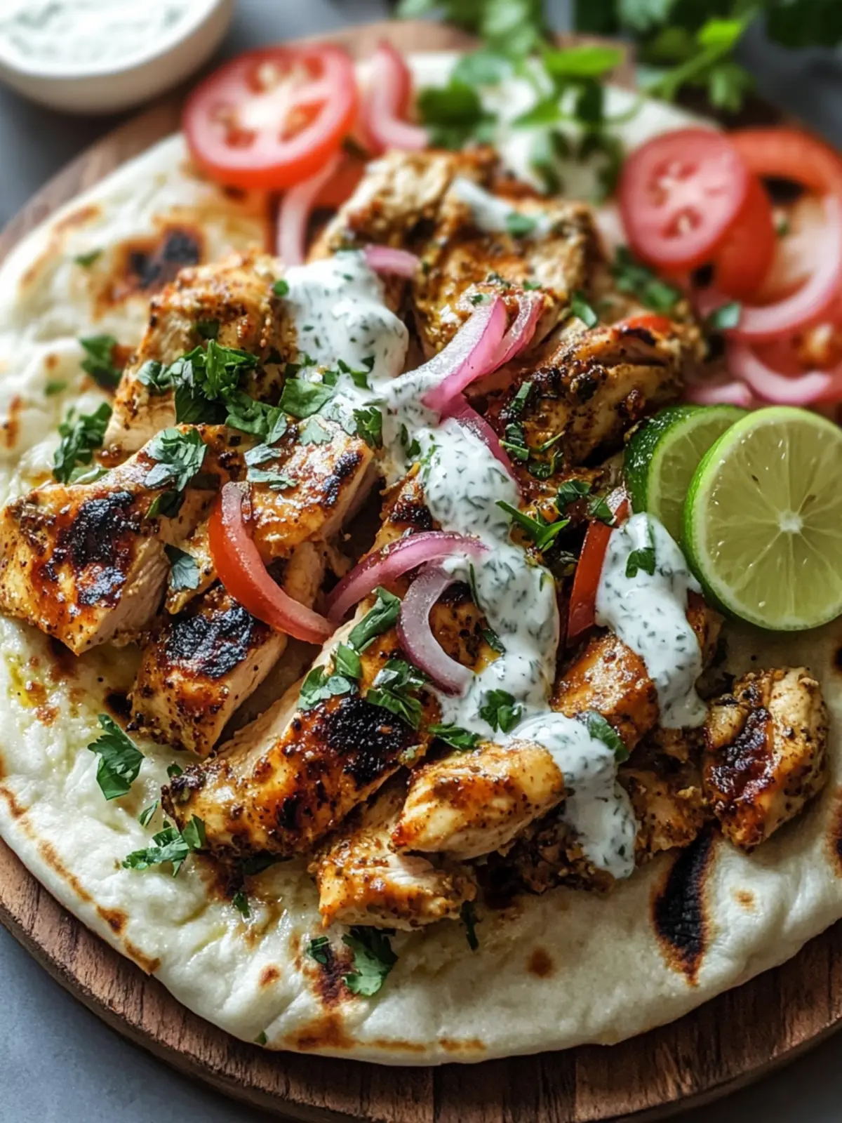 Savory Chicken Shawarma with Creamy Garlic Sauce at Home 4 Chicken Shawarma with Creamy Garlic Sauce