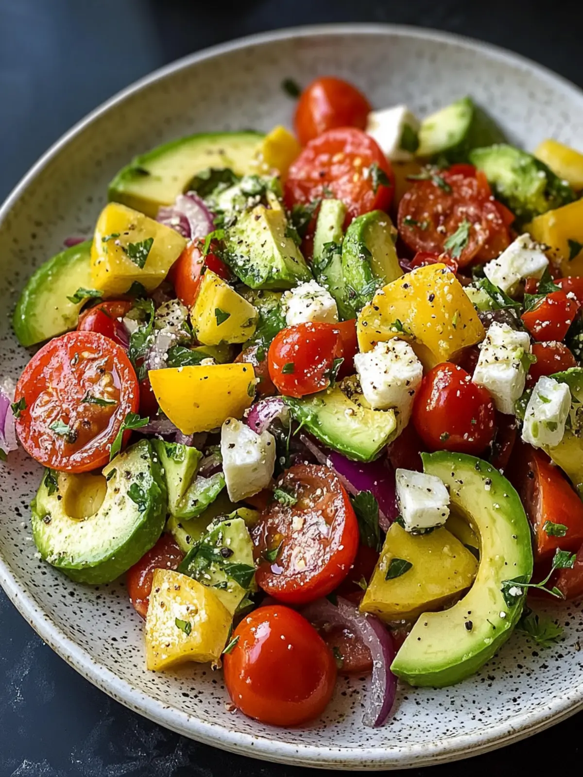 Zesty Mediterranean Avocado Salad: Quick, Healthy & Delicious! 3 Zesty Mediterranean Avocado Salad