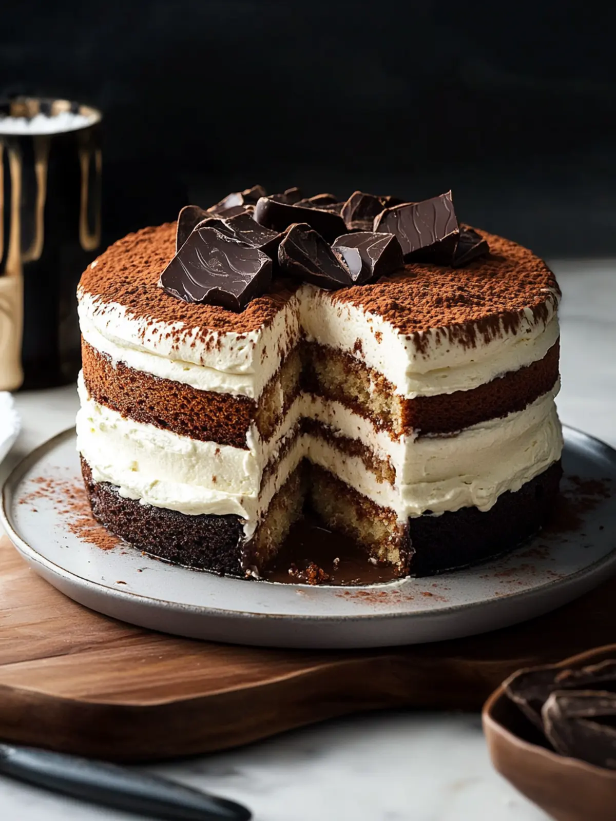 Decadent Chocolate Tiramisu Cake You'll Crave Forever 3 Chocolate Tiramisu Cake