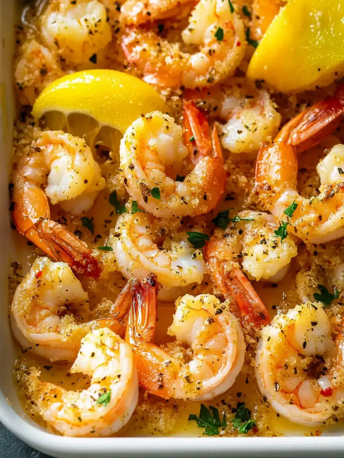 Savory Crunchy Baked Shrimp in Garlic Butter Sauce Delight 2 Crunchy Baked Shrimp in Garlic Butter Sauce (Prawns)