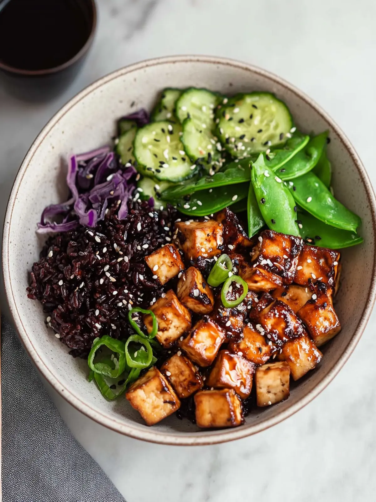 Crispy Tofu Black Rice Bowl: A Flavorful Vegan Delight 3 Crispy Tofu Black Rice Bowl