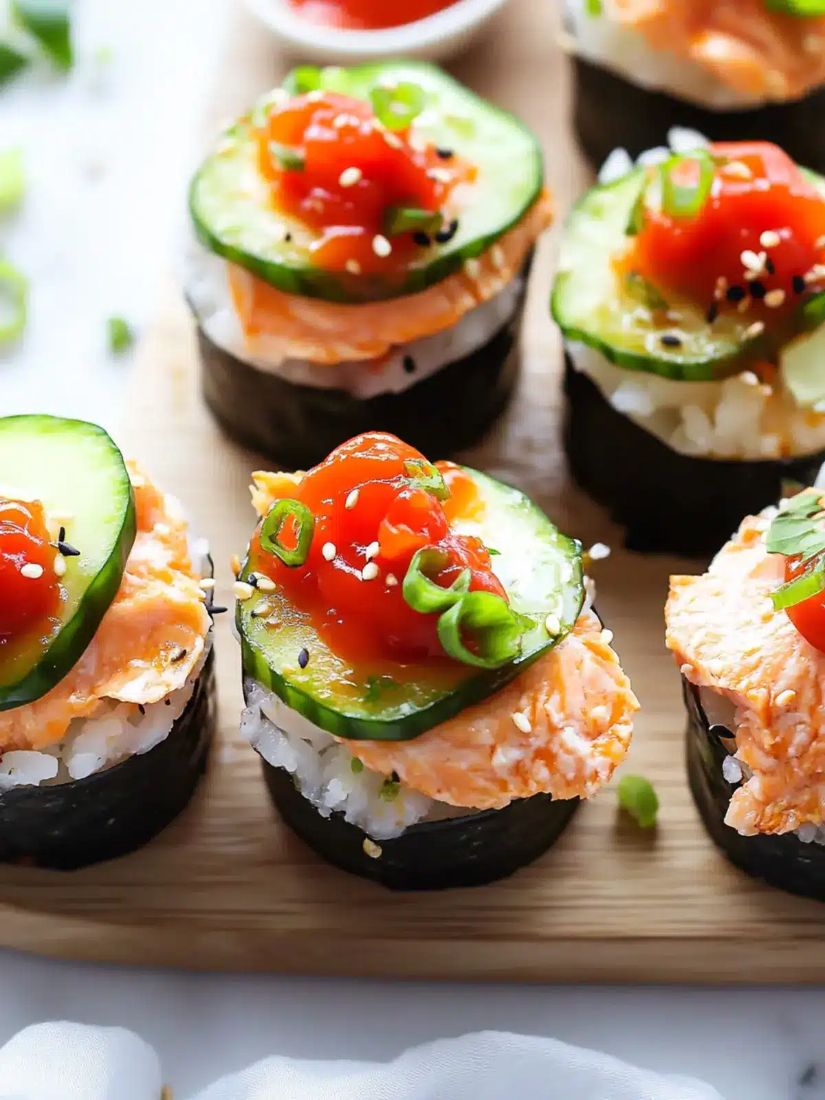 Zesty Spicy Salmon Sushi Cups Perfect for Your Next Snack Attack 4 Spicy Salmon Sushi Cups