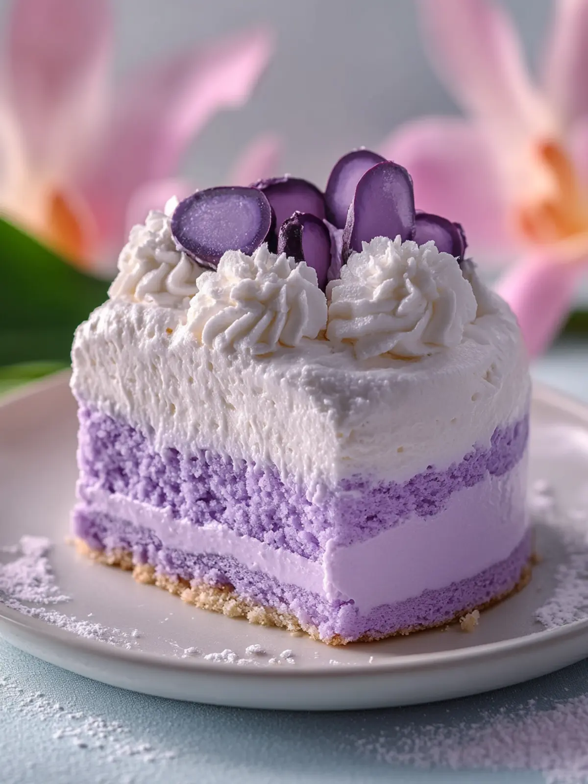 Fluffy Taro Ube Cloud Cake That Blissfully Melts in Your Mouth 4 Taro Ube Cloud Cake
