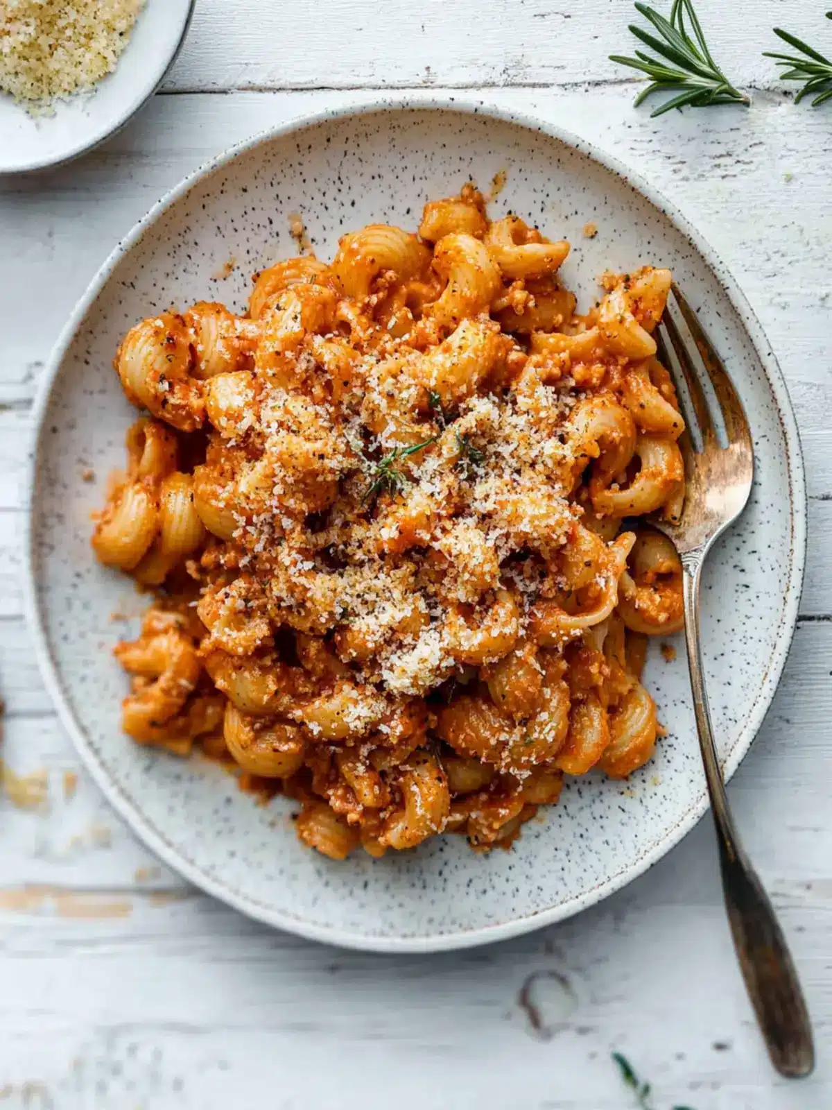 Creamy Vodka Sauce Pasta with Toasty Rosemary Breadcrumbs Bliss 3 Creamy Vodka Sauce Pasta with Toasty Rosemary Breadcrumbs