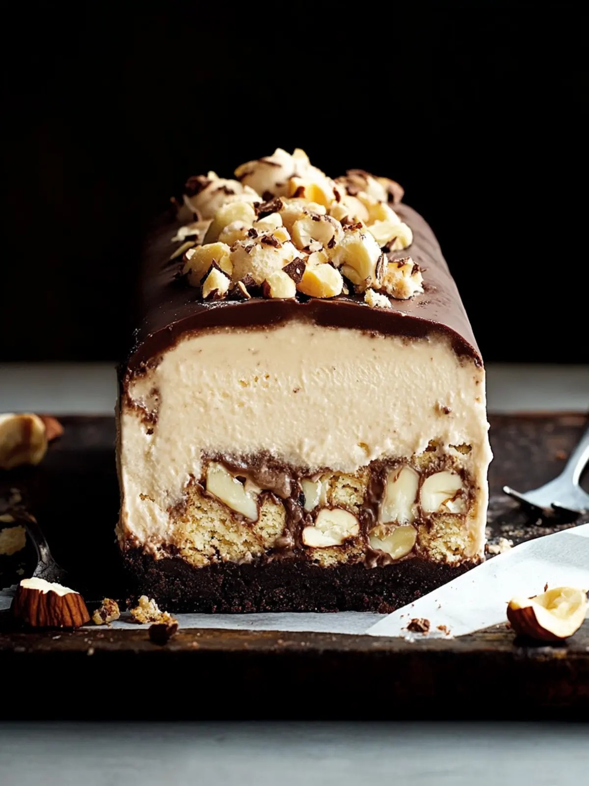 Decadent Hazelnut Chocolate Ice Cream Terrine Delight 4 Hazelnut chocolate ice cream terrine