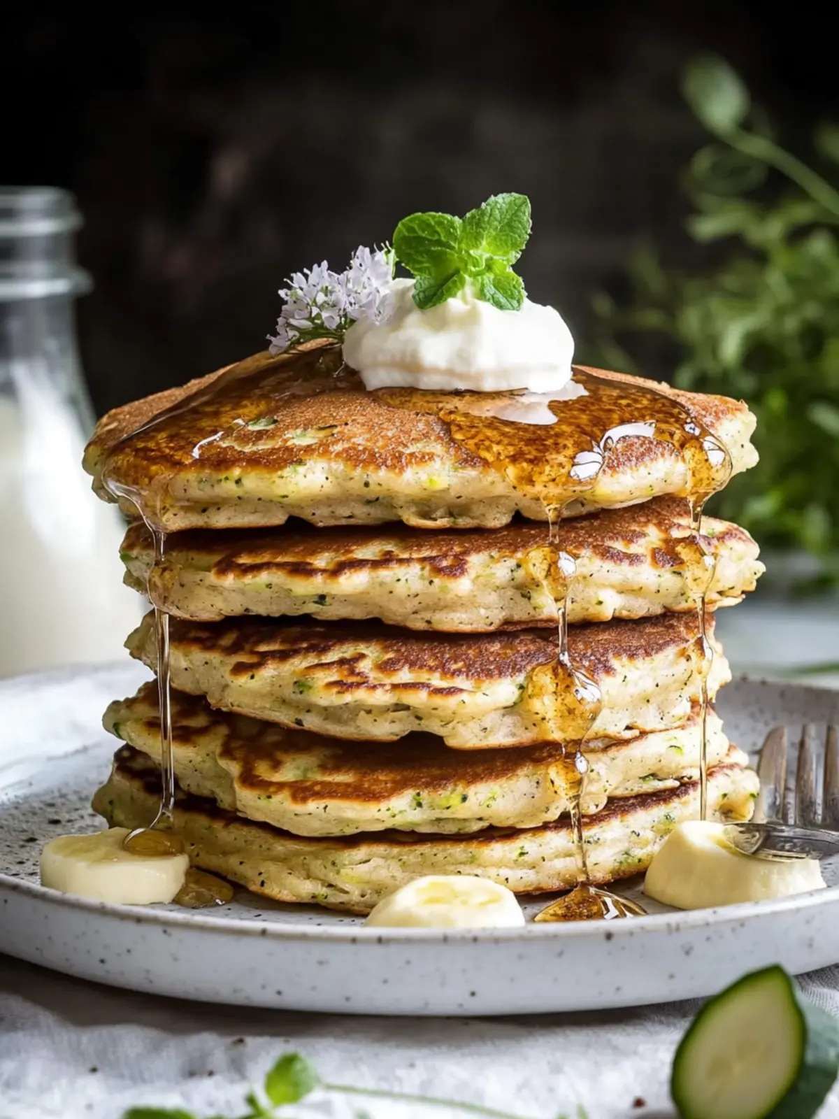 Moist Vegan Zucchini Bread Pancakes for a Cozy Breakfast 3 Vegan Zucchini Bread Pancakes