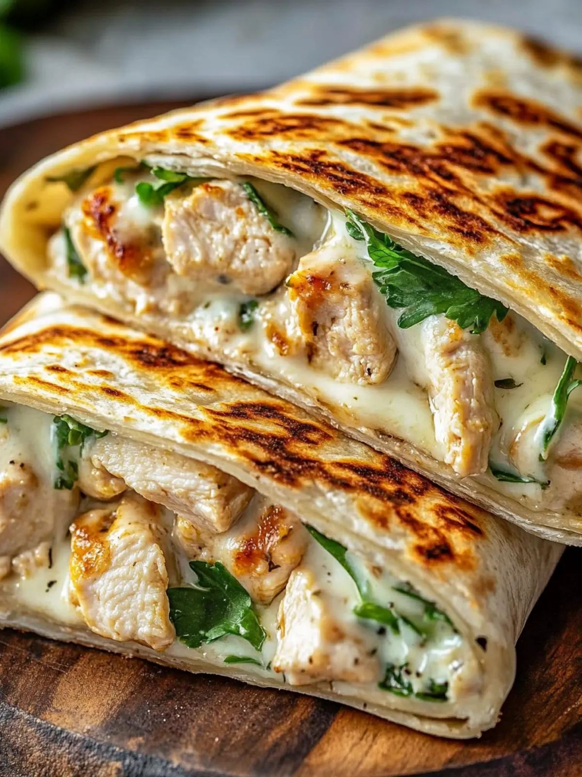 Cheesy Garlic Chicken Wraps: Quick Comfort Food Delight 5 Cheesy Garlic Chicken Wraps