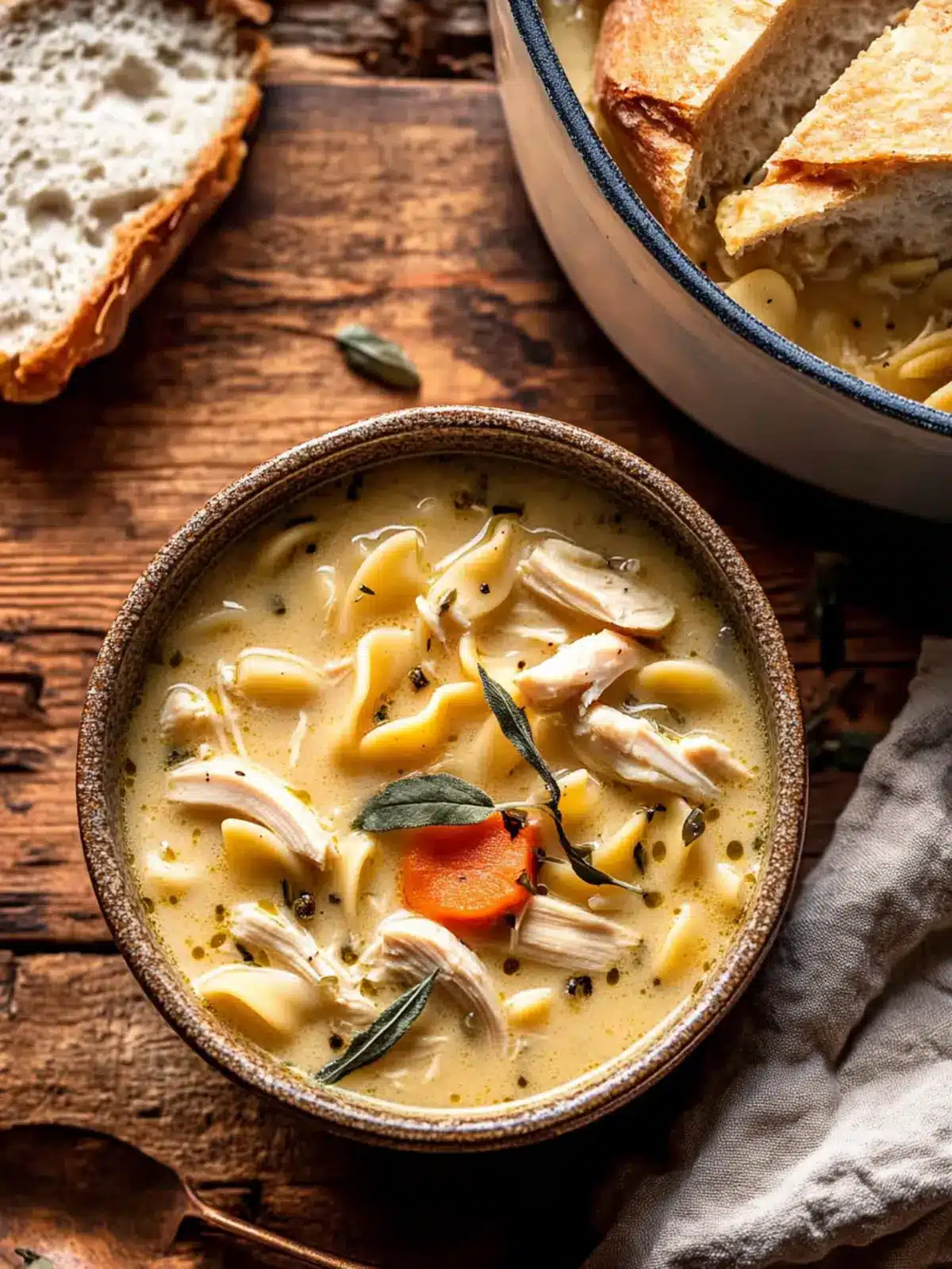 Comforting Creamy Homestyle Chicken Noodle Soup for Cozy Nights 5 Creamy Homestyle Chicken Noodle Soup