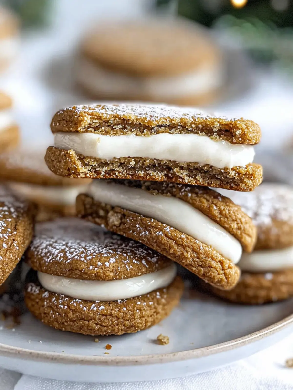 Gingerbread Sandwich Cookies with Dreamy Buttercream Frosting 2 Gingerbread Sandwich Cookies