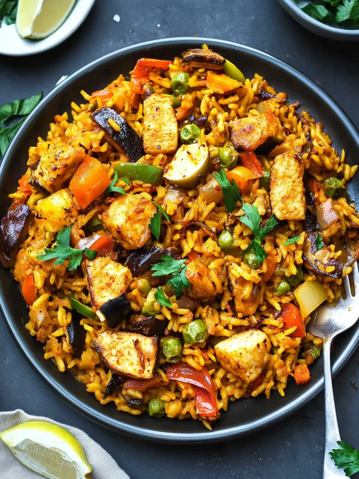 Vegan Paella Loaded with Flavor and Tofu Goodness 4 Vegan Paella