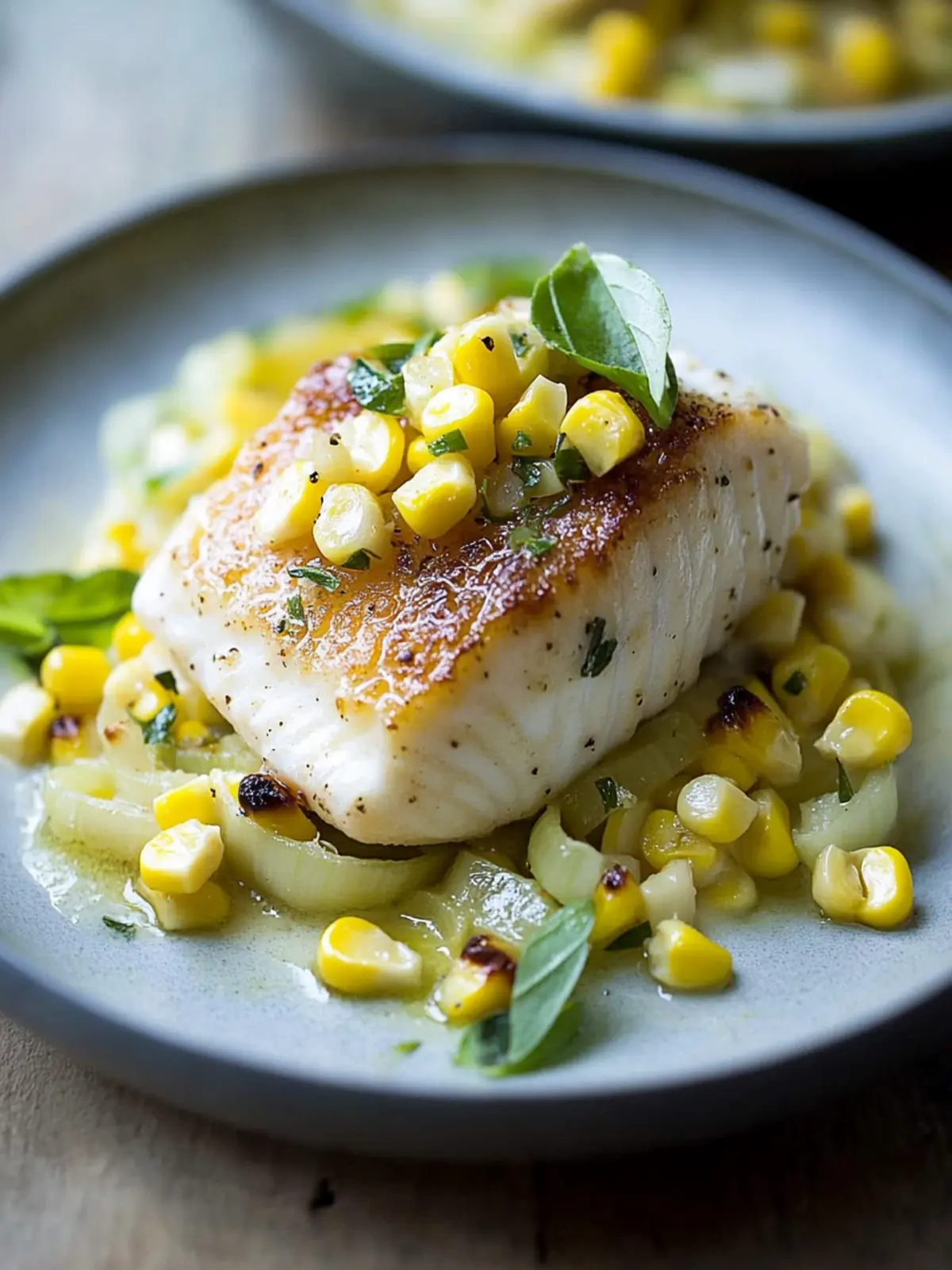 Delicious Halibut with Fresh Corn & Leeks You’ll Love! 3 Halibut with Fresh Corn & Leeks