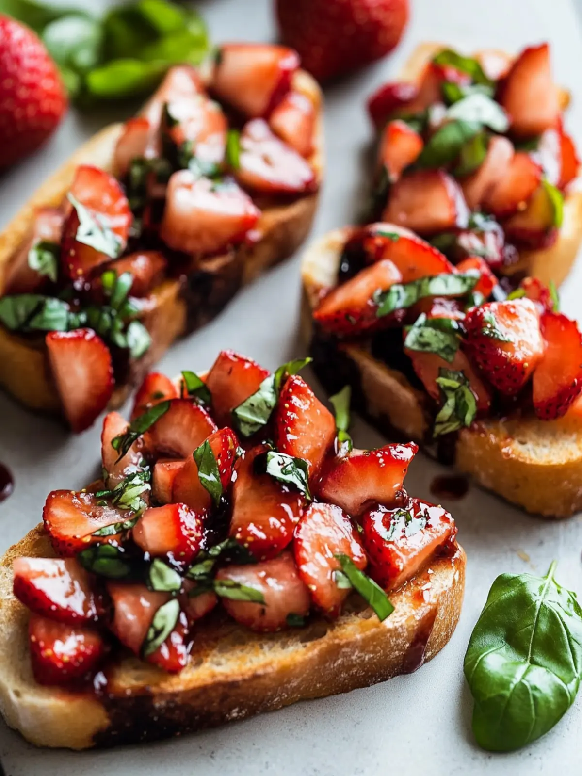 Irresistible Strawberry Bruschetta with a Basil Twist 5 Strawberry Bruschetta