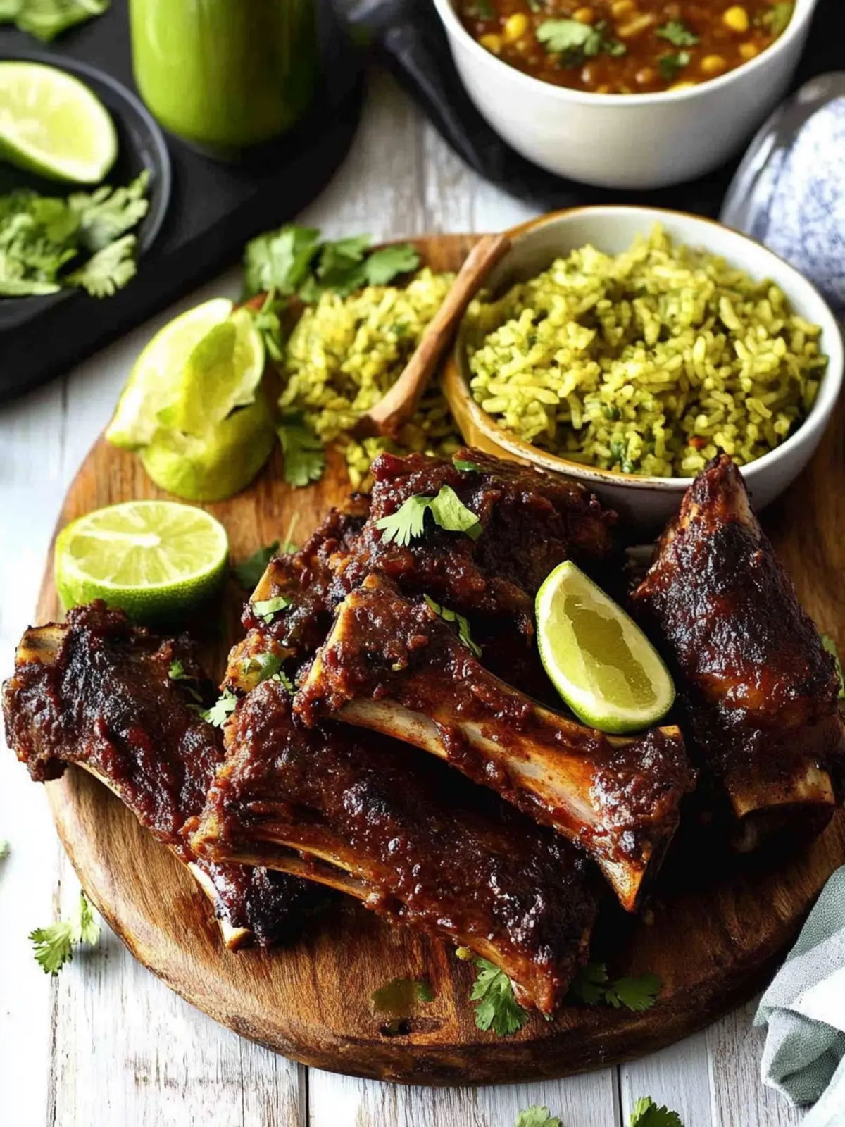 Fiery Fall Apart Mexican Beef Ribs with Zesty Green Rice 3 Fiery Fall Apart Mexican Beef Ribs with Green Mexican Rice