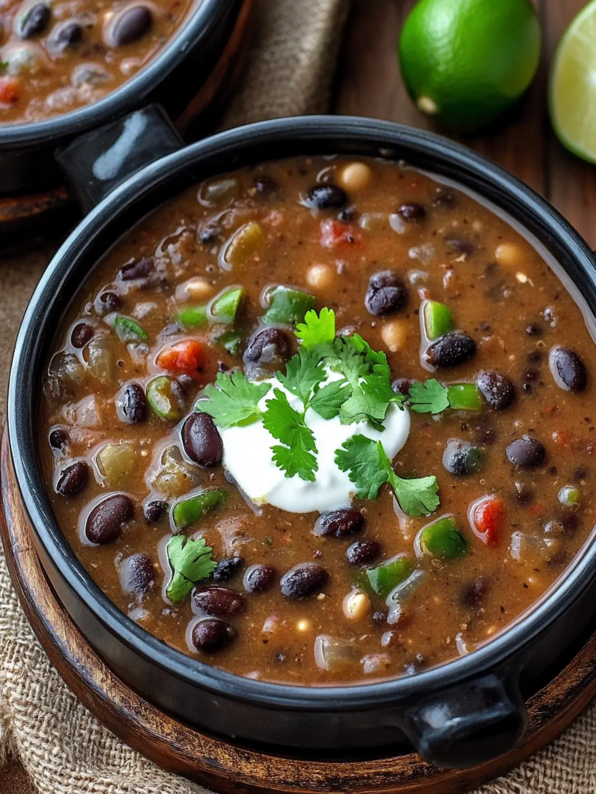 Soul-Warming Black Bean Soup with Flavorful Bacon Twist 2 Black Bean Soup