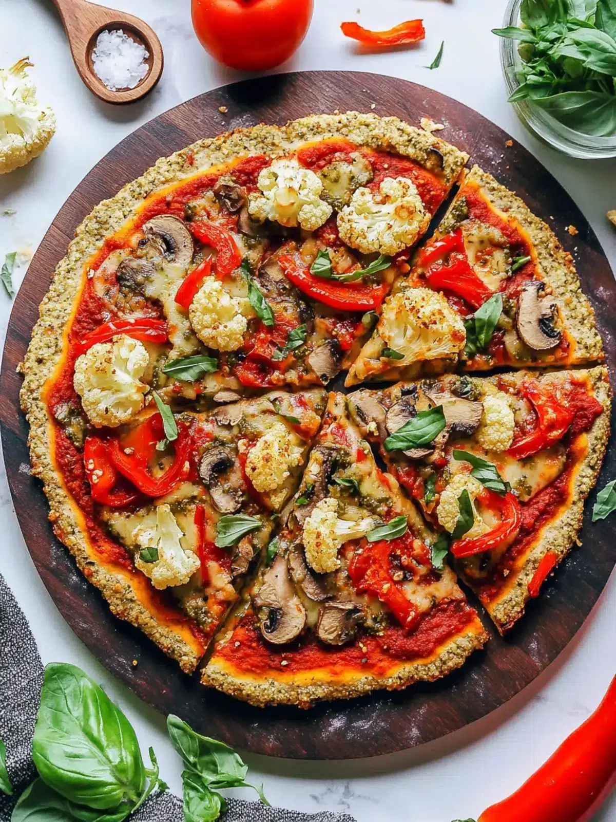 Irresistible Vegan Cauliflower Pizza Crust That's Easy to Make 5 Vegan Cauliflower Pizza Crust