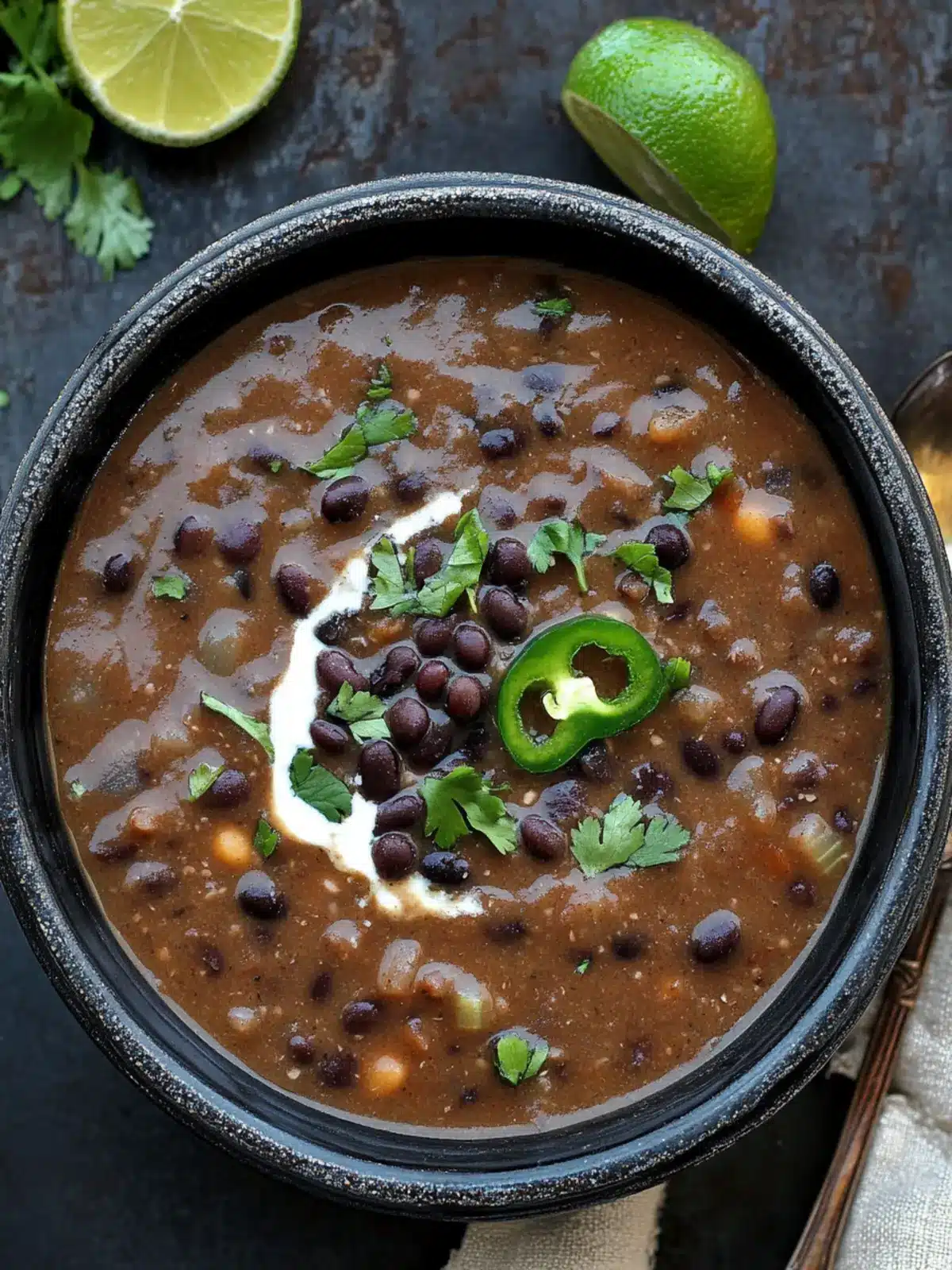 Soul-Warming Black Bean Soup with Flavorful Bacon Twist 3 Black Bean Soup