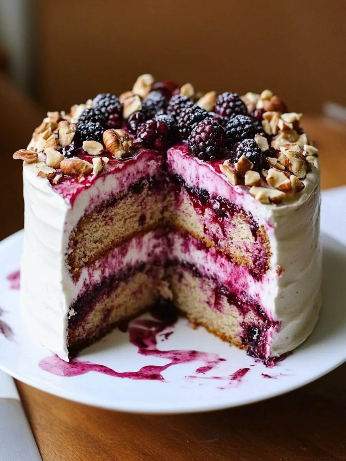 Indulge in Blackberry Hazelnut Layer Cake Bliss Today 3 Blackberry Hazelnut Layer Cake