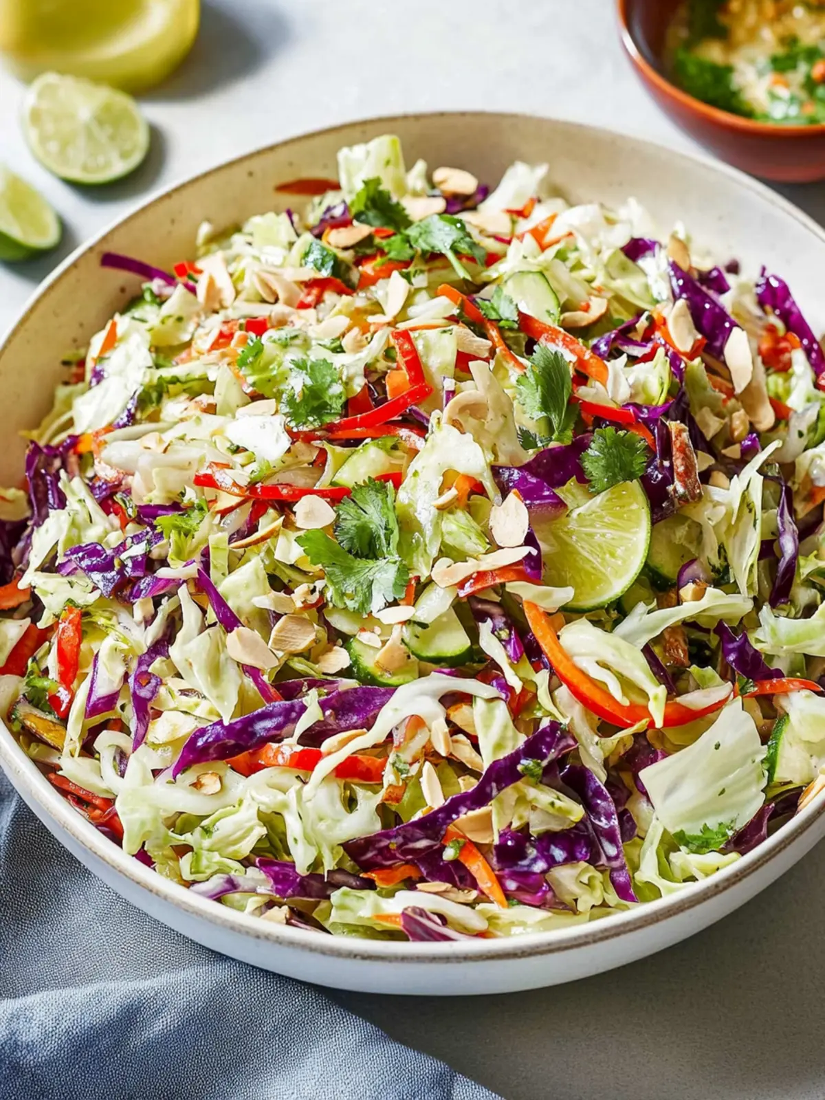 Crunchy Cabbage Salad with Dijon-Lime Vinaigrette to Wow You 5 Crunchy Cabbage Salad with Dijon-Lime Vinaigrette