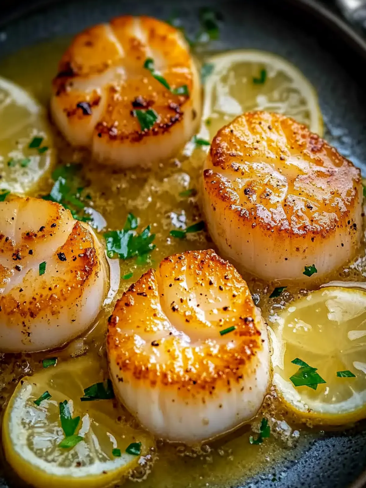 Seared Scallops in Zesty Lemon Butter: A Quick Gourmet Delight 3 Seared Scallops